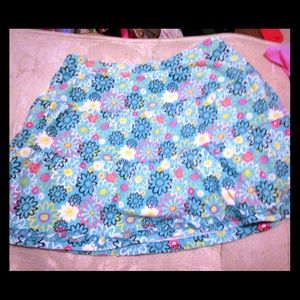 Blue skirt with flowers